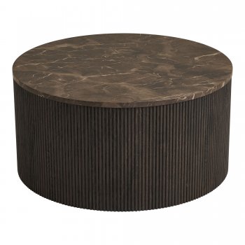 Rota konferenční stolek, tmavě hnědá, Ø80 × 40 cm – House Nordic