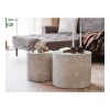Konferenční stolky Prague, sada 2 ks, mramorový vzhled, béžová, Ø38 cm + Ø48 cm – House Nordic
