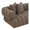 Pohovka Aurora Lounge, rohová pravá, bouclé, hnědá, 293×104/160×68 cm – House Nordic