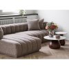 Pohovka Aurora Lounge, rohová levá, bouclé, hnědá, 293×104/160×68 cm – House Nordic