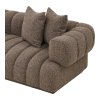 Pohovka Aurora Lounge, rohová levá, bouclé, hnědá, 293×104/160×68 cm – House Nordic