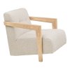 Lounge křeslo Caracas, béžové, dubové, 88×72×72 cm – House Nordic