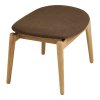 Olvera podnožka, čalounění polyester, přírodní/hnědá, 53,5 × 43 × 38 cm – House Nordic