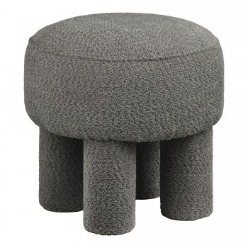 Canberra taburet, žinylka (chenille), antracitová, ø 43 cm × 43 cm – House Nordic