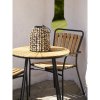 Lampa Pinto, polyrattan/vodní hyacint, přírodní/černá, 24×24×28,5 cm – House Nordic