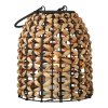 Lampa Pinto, polyrattan/vodní hyacint, přírodní/černá, 24×24×28,5 cm – House Nordic