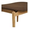 Olvera podnožka, čalounění polyester, přírodní/hnědá, 53,5 × 43 × 38 cm – House Nordic