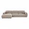 Rohová sedací souprava CLYDE, stone grey, 300×109–177×75 cm – House Nordic