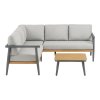 Rohový lounge set Comillas, pohovka + stolek, antracit/šedo-béžová – House Nordic