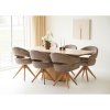Jídelní set Noli & Dover, stůl 200×90×76 cm + 6 židlí, off‑white/krémová – House Nordic