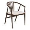 Jídelní set Osaka a Agustin, kulatý stůl + 6 židlí, kouřový dub/přírodní, Ø120 cm – House Nordic
