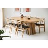 Jídelní rozkládací stůl Osaka natural, kulatý, dubová dýha, Ø120-200-250-300×75 cm – House Nordic