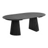 Jídelní set Osaka a Agustin, kulatý stůl + 4 židle, černý, Ø120 cm – House Nordic