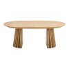 Jídelní rozkládací stůl Osaka natural, kulatý, dubová dýha, Ø120-200-250-300×75 cm – House Nordic