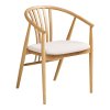 Jídelní set Darwin & Agustin, rozkládací stůl 57‑180×90×75/78 cm + 6 židlí, přírodní – House Nordic