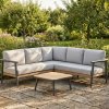 Rohový lounge set Comillas, pohovka + stolek, antracit/šedo-béžová – House Nordic