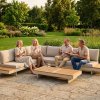 Luxusní rohová sedací souprava na terasu se stolkem PORTOFINO béžová