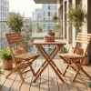 Zahradní a balkónový set Cuenca, skládací, teak, 60 × 60 × 75 cm – House Nordic